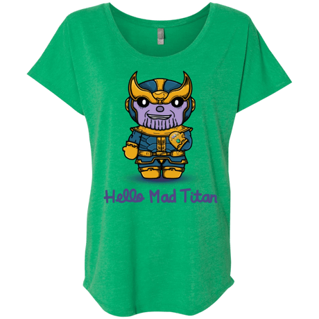 T-Shirts Envy / X-Small Hello Mad Titan Triblend Dolman Sleeve