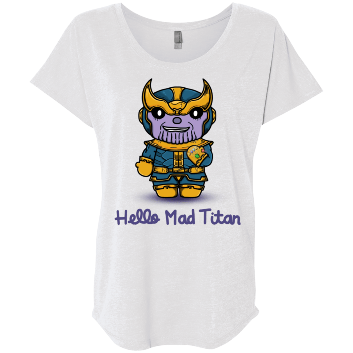 T-Shirts Heather White / X-Small Hello Mad Titan Triblend Dolman Sleeve