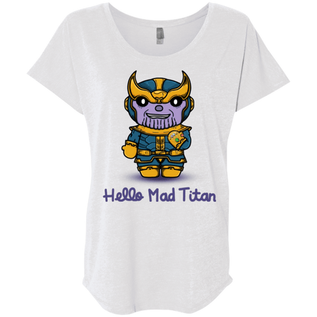 T-Shirts Heather White / X-Small Hello Mad Titan Triblend Dolman Sleeve