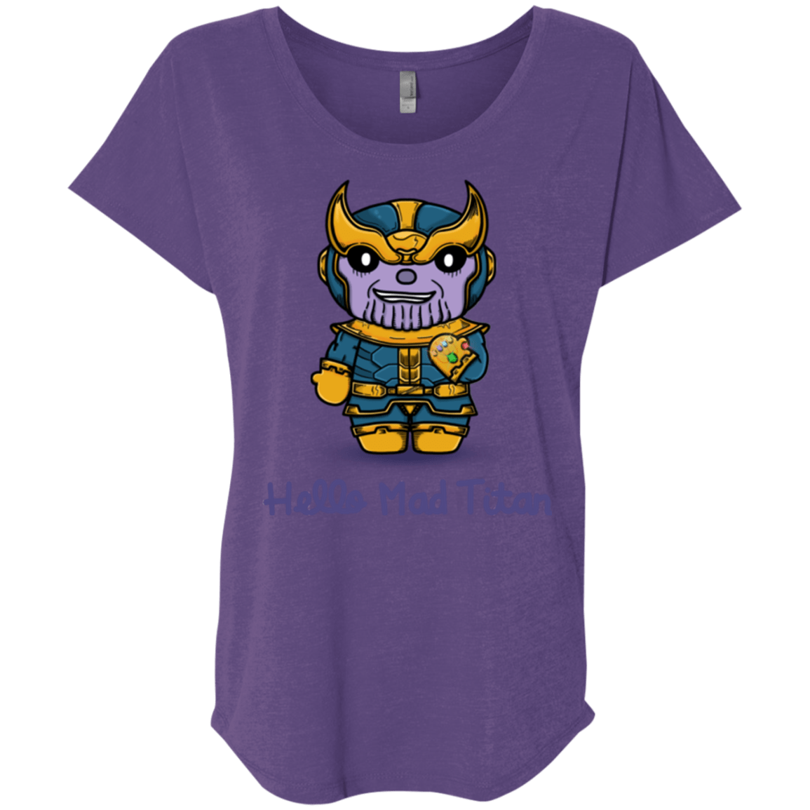 T-Shirts Purple Rush / X-Small Hello Mad Titan Triblend Dolman Sleeve