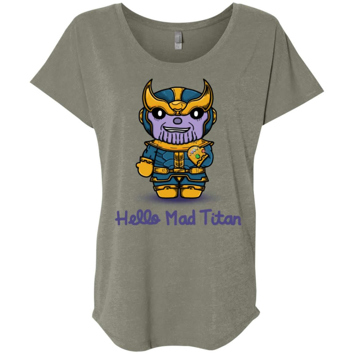 T-Shirts Venetian Grey / X-Small Hello Mad Titan Triblend Dolman Sleeve