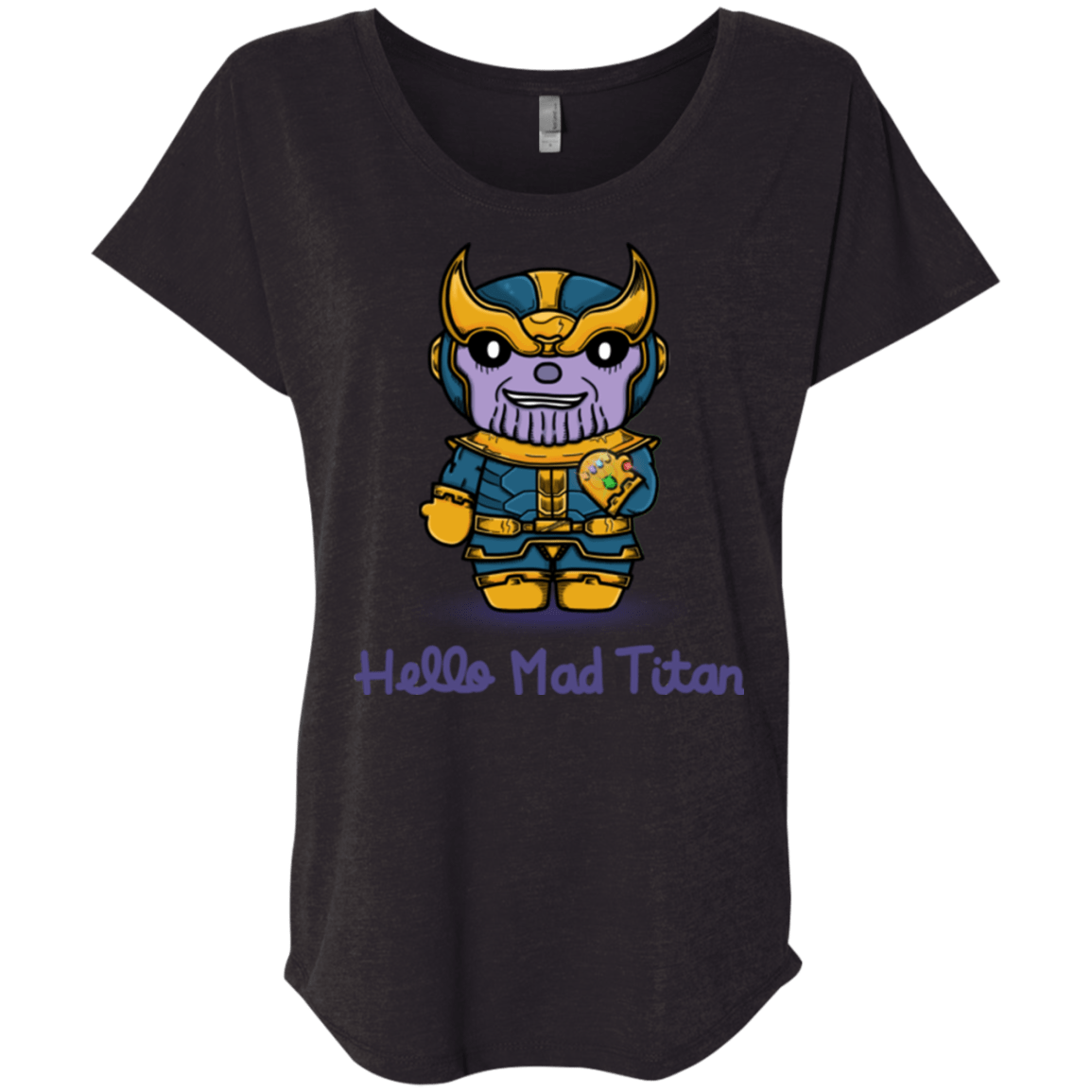 T-Shirts Vintage Black / X-Small Hello Mad Titan Triblend Dolman Sleeve