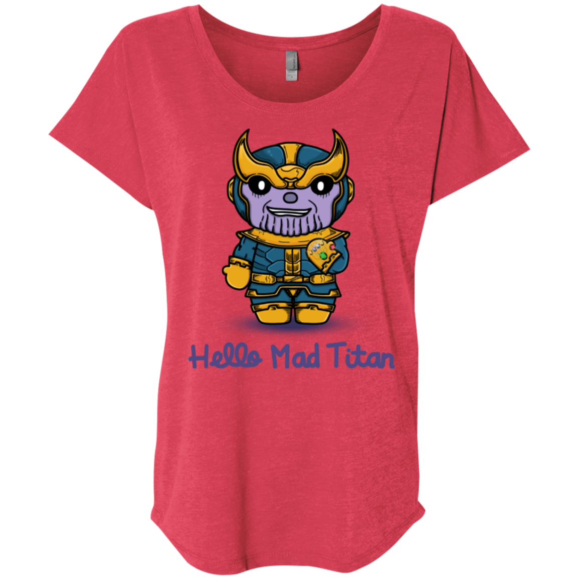 T-Shirts Vintage Red / X-Small Hello Mad Titan Triblend Dolman Sleeve