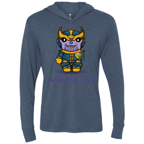 T-Shirts Indigo / X-Small Hello Mad Titan Triblend Long Sleeve Hoodie Tee