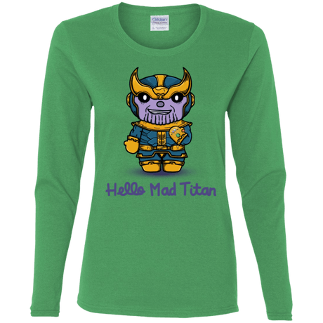 T-Shirts Irish Green / S Hello Mad Titan Women's Long Sleeve T-Shirt