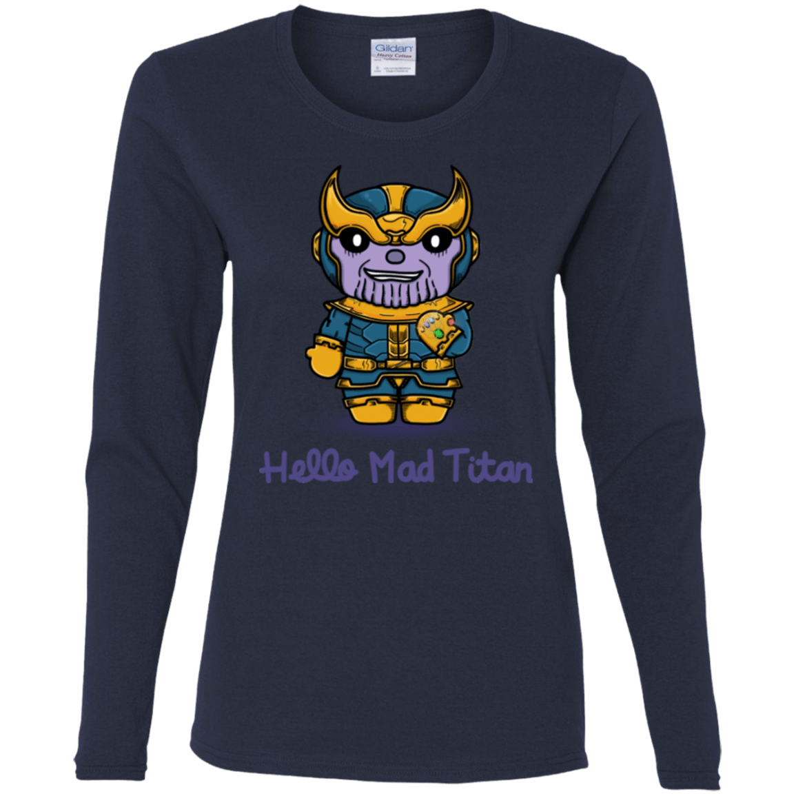 T-Shirts Navy / S Hello Mad Titan Women's Long Sleeve T-Shirt