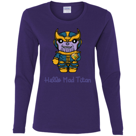 T-Shirts Purple / S Hello Mad Titan Women's Long Sleeve T-Shirt