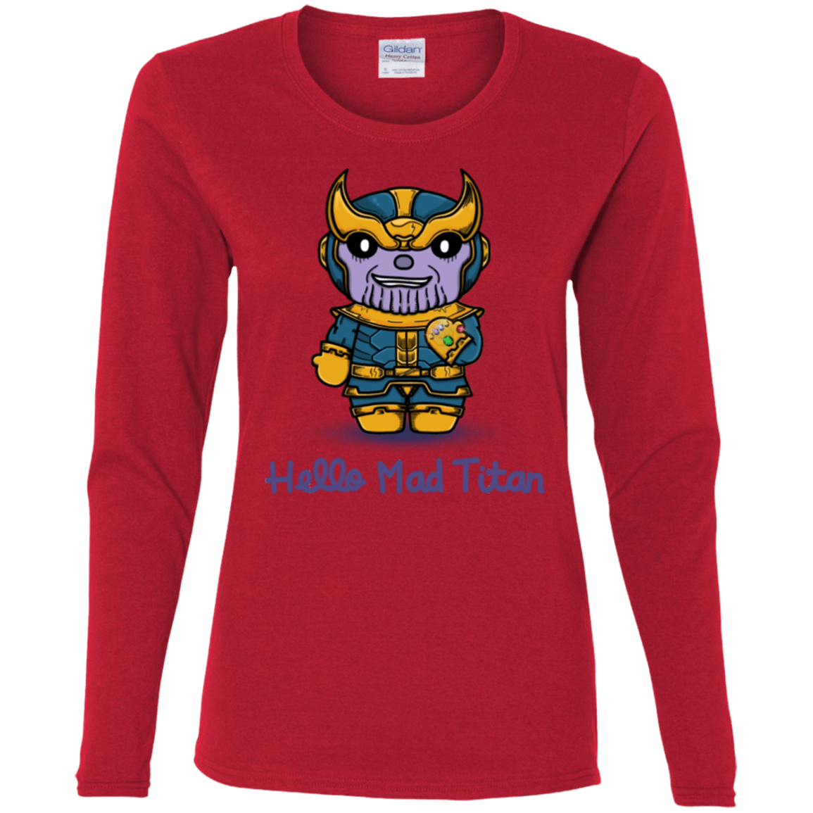 T-Shirts Red / S Hello Mad Titan Women's Long Sleeve T-Shirt