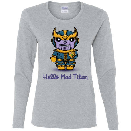 T-Shirts Sport Grey / S Hello Mad Titan Women's Long Sleeve T-Shirt