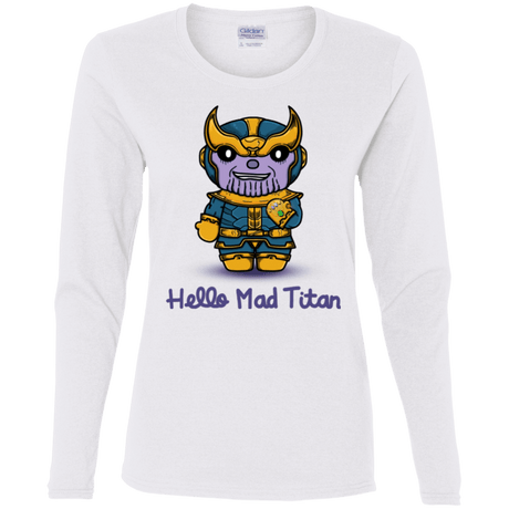 T-Shirts White / S Hello Mad Titan Women's Long Sleeve T-Shirt