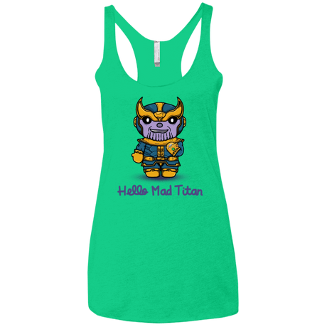 T-Shirts Envy / X-Small Hello Mad Titan Women's Triblend Racerback Tank