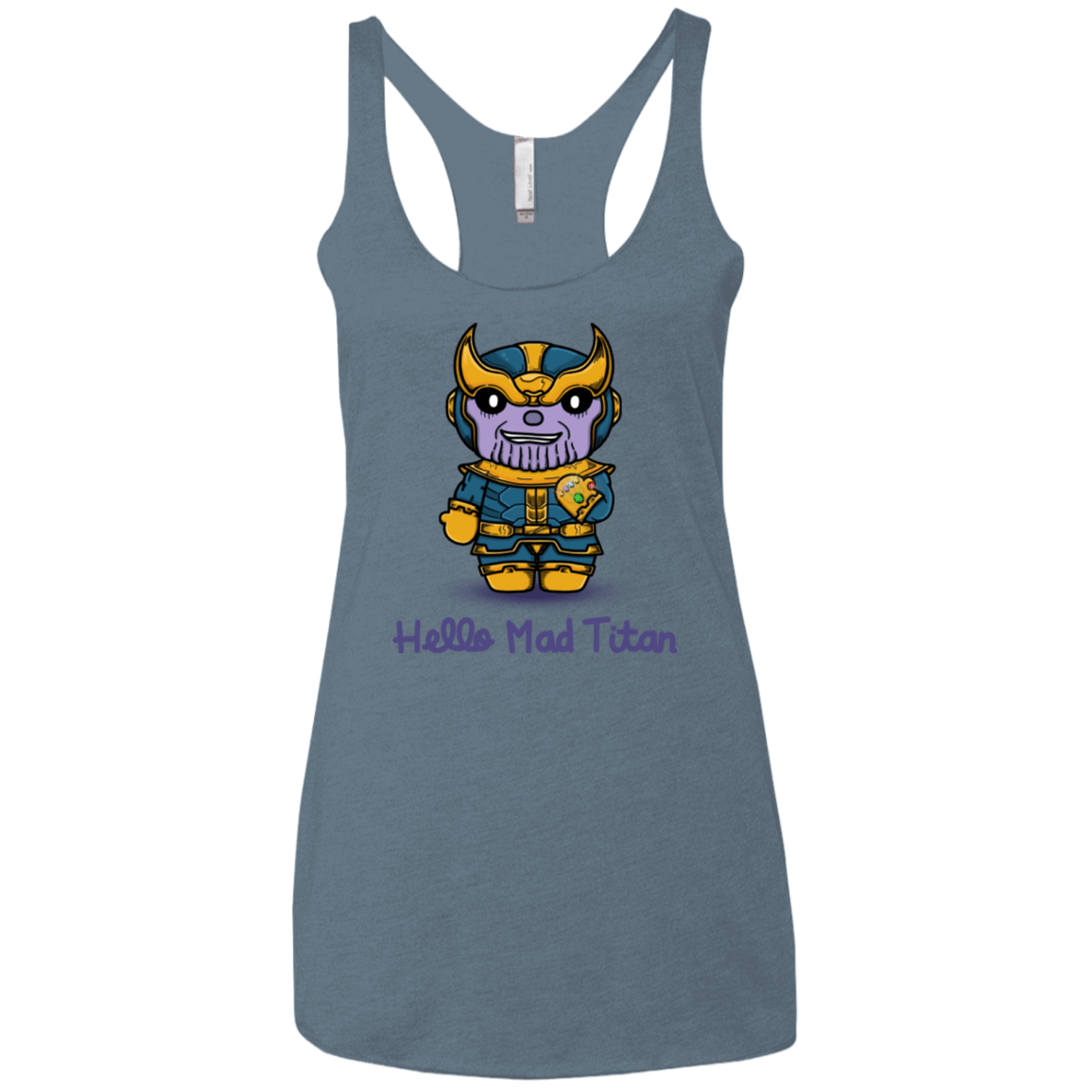 T-Shirts Indigo / X-Small Hello Mad Titan Women's Triblend Racerback Tank