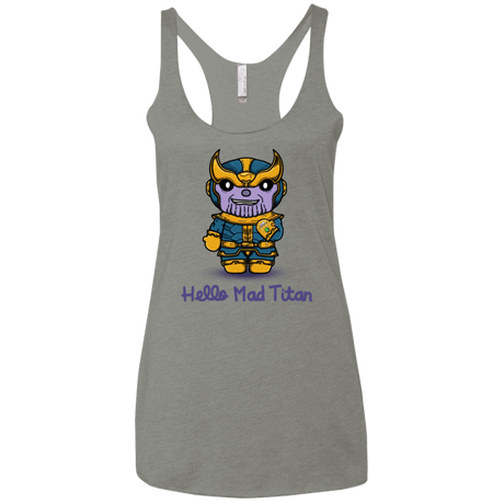 T-Shirts Venetian Grey / X-Small Hello Mad Titan Women's Triblend Racerback Tank