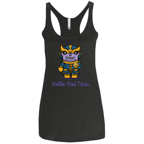 T-Shirts Vintage Black / X-Small Hello Mad Titan Women's Triblend Racerback Tank
