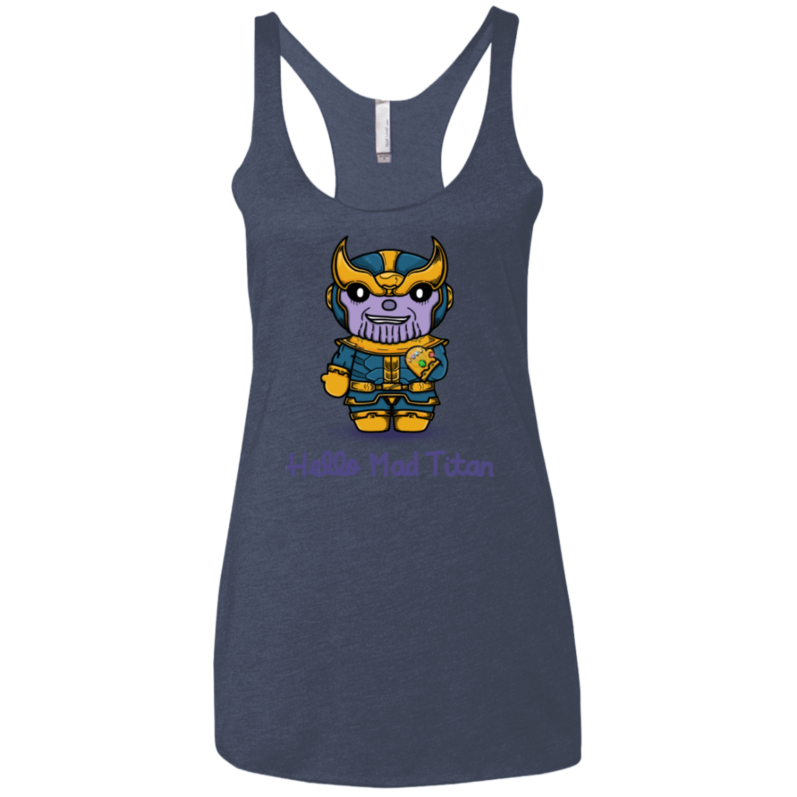 T-Shirts Vintage Navy / X-Small Hello Mad Titan Women's Triblend Racerback Tank