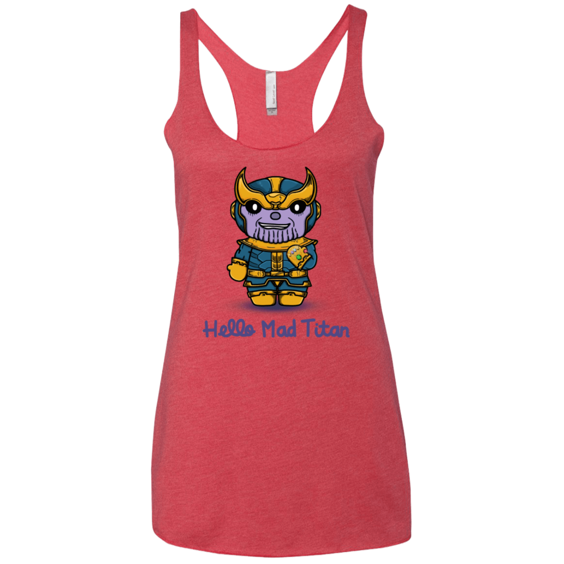 T-Shirts Vintage Red / X-Small Hello Mad Titan Women's Triblend Racerback Tank