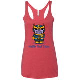 T-Shirts Vintage Red / X-Small Hello Mad Titan Women's Triblend Racerback Tank