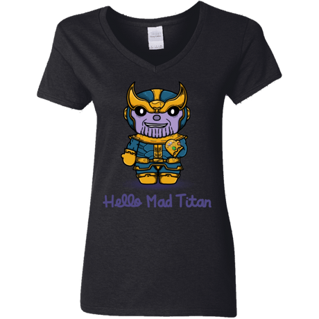 T-Shirts Black / S Hello Mad Titan Women's V-Neck T-Shirt