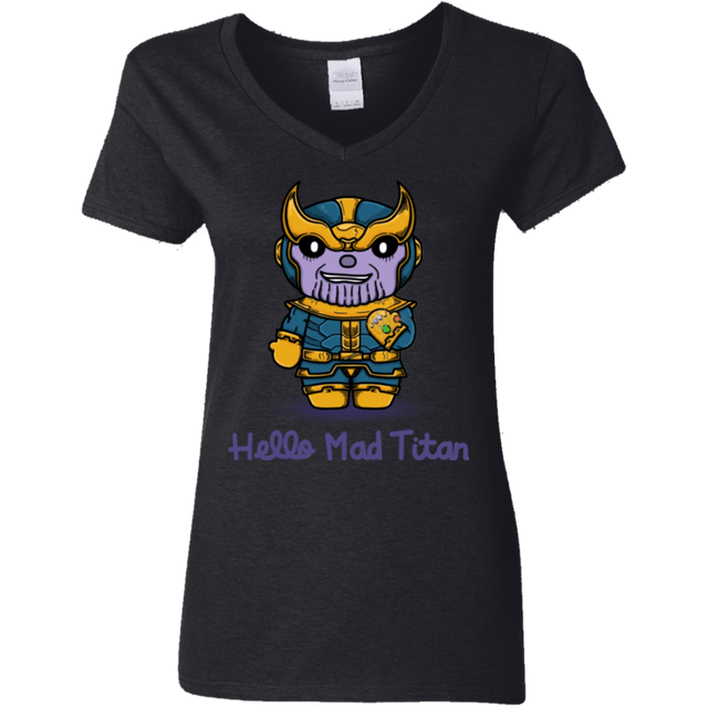 T-Shirts Black / S Hello Mad Titan Women's V-Neck T-Shirt