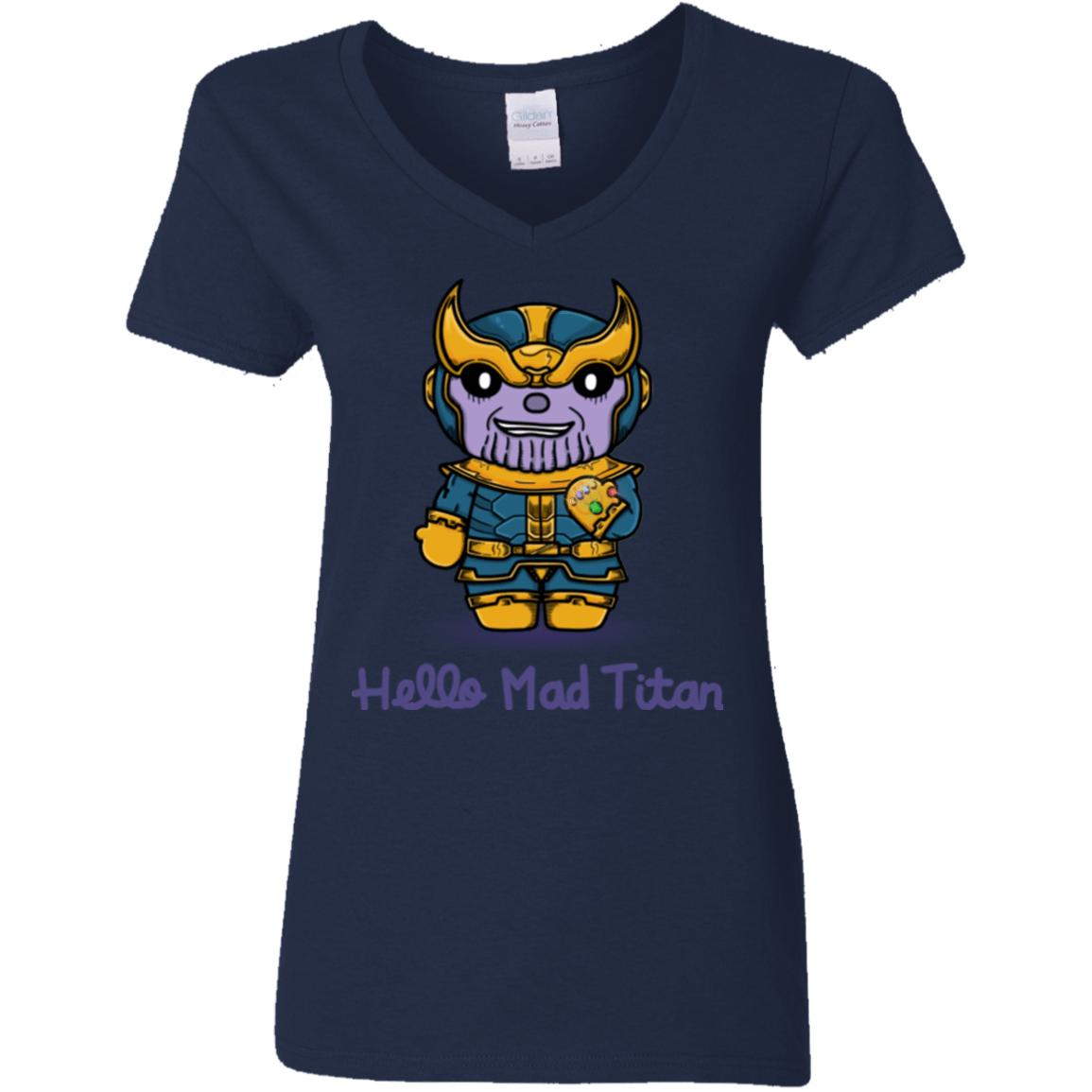 T-Shirts Navy / S Hello Mad Titan Women's V-Neck T-Shirt