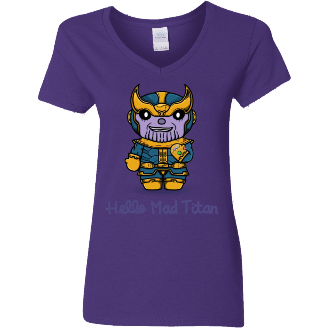 T-Shirts Purple / S Hello Mad Titan Women's V-Neck T-Shirt