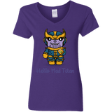 T-Shirts Purple / S Hello Mad Titan Women's V-Neck T-Shirt