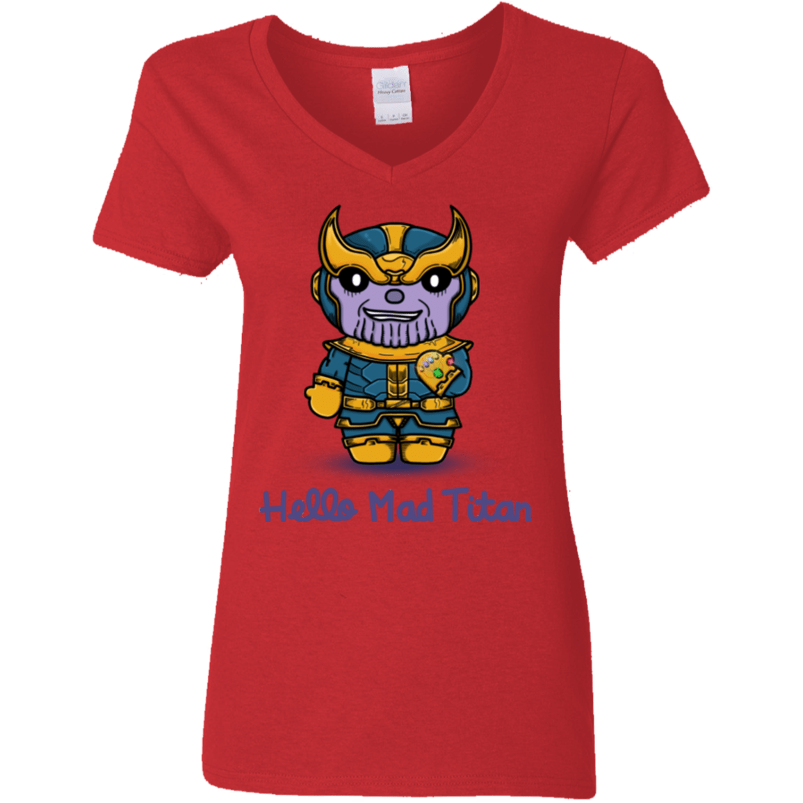 T-Shirts Red / S Hello Mad Titan Women's V-Neck T-Shirt