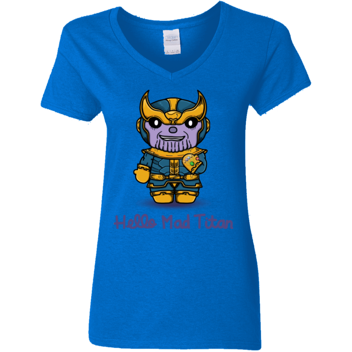 T-Shirts Royal / S Hello Mad Titan Women's V-Neck T-Shirt