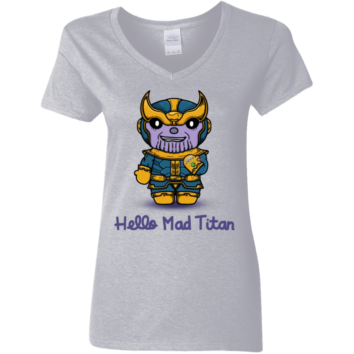 T-Shirts Sport Grey / S Hello Mad Titan Women's V-Neck T-Shirt