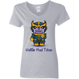 T-Shirts Sport Grey / S Hello Mad Titan Women's V-Neck T-Shirt