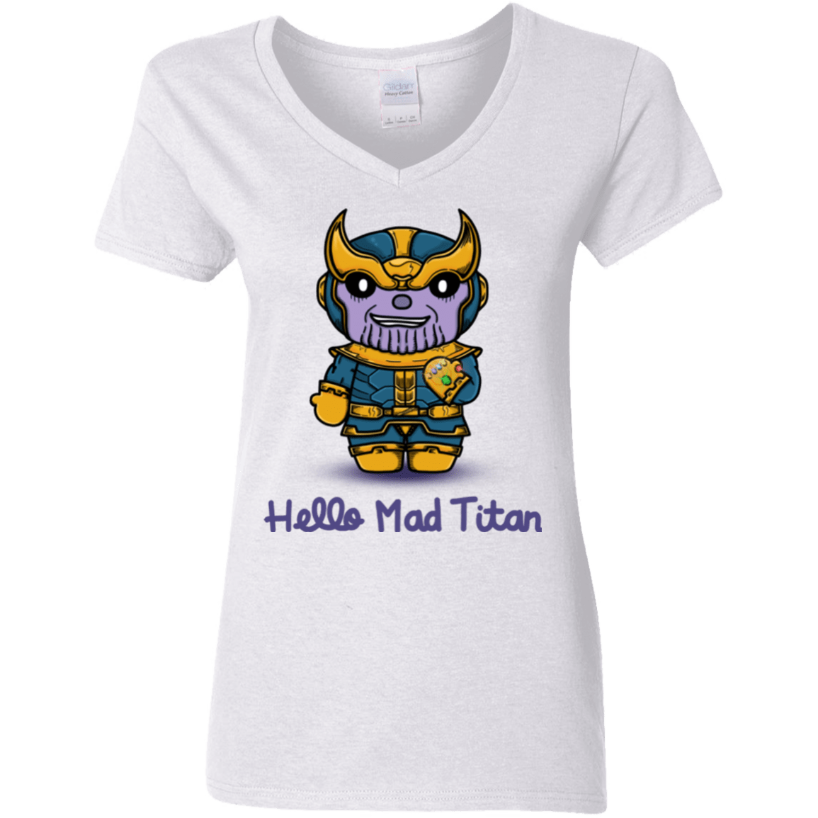 T-Shirts White / S Hello Mad Titan Women's V-Neck T-Shirt