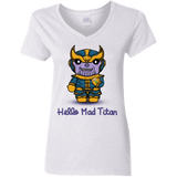 T-Shirts White / S Hello Mad Titan Women's V-Neck T-Shirt