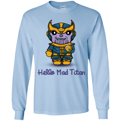 T-Shirts Light Blue / YS Hello Mad Titan Youth Long Sleeve T-Shirt