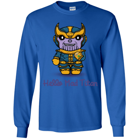 T-Shirts Royal / YS Hello Mad Titan Youth Long Sleeve T-Shirt