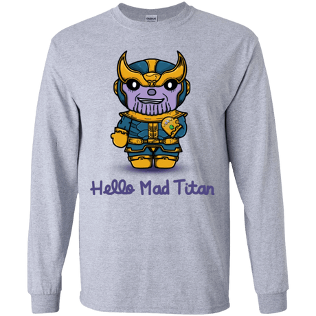 T-Shirts Sport Grey / YS Hello Mad Titan Youth Long Sleeve T-Shirt