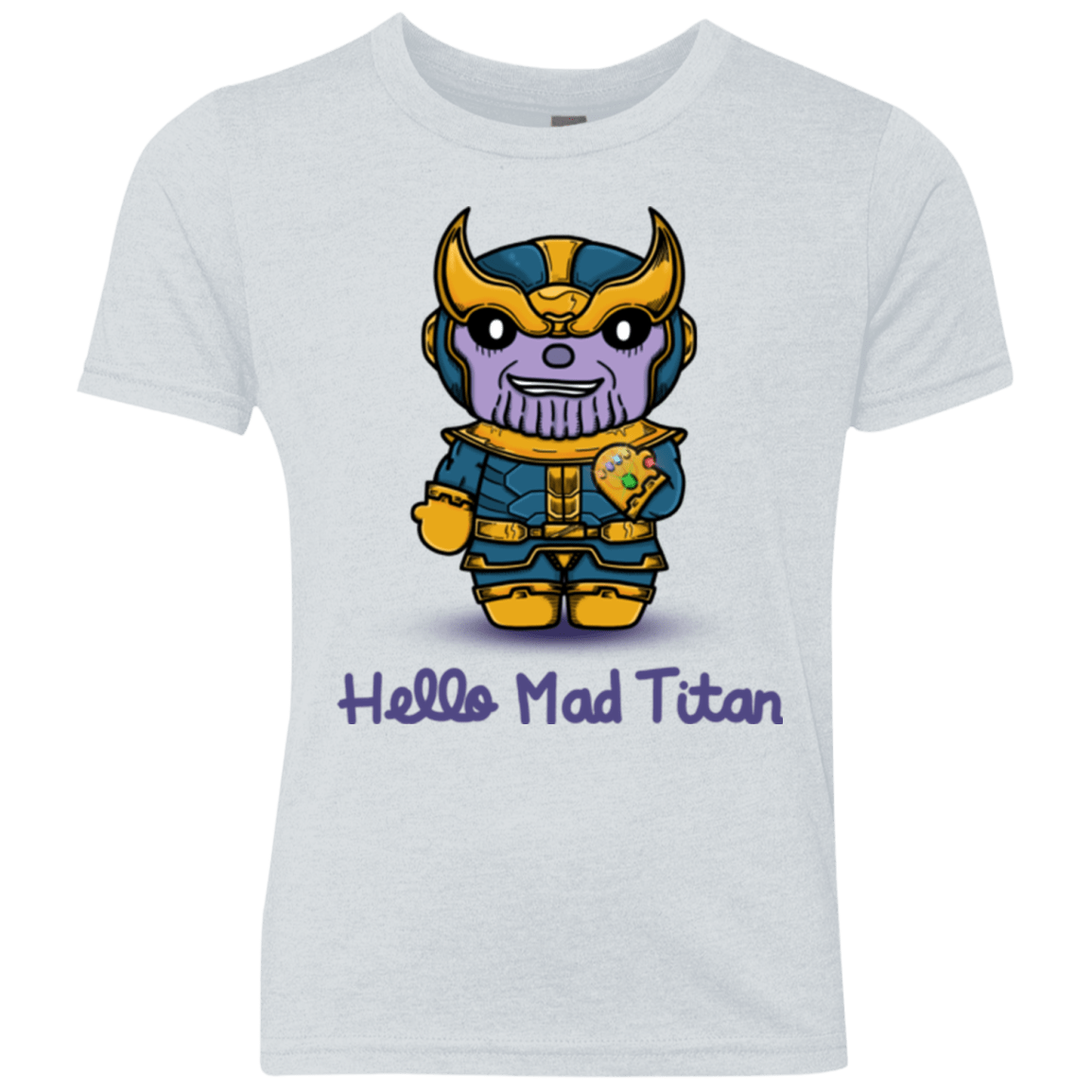 T-Shirts Heather White / YXS Hello Mad Titan Youth Triblend T-Shirt