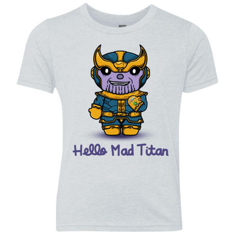 T-Shirts Heather White / YXS Hello Mad Titan Youth Triblend T-Shirt
