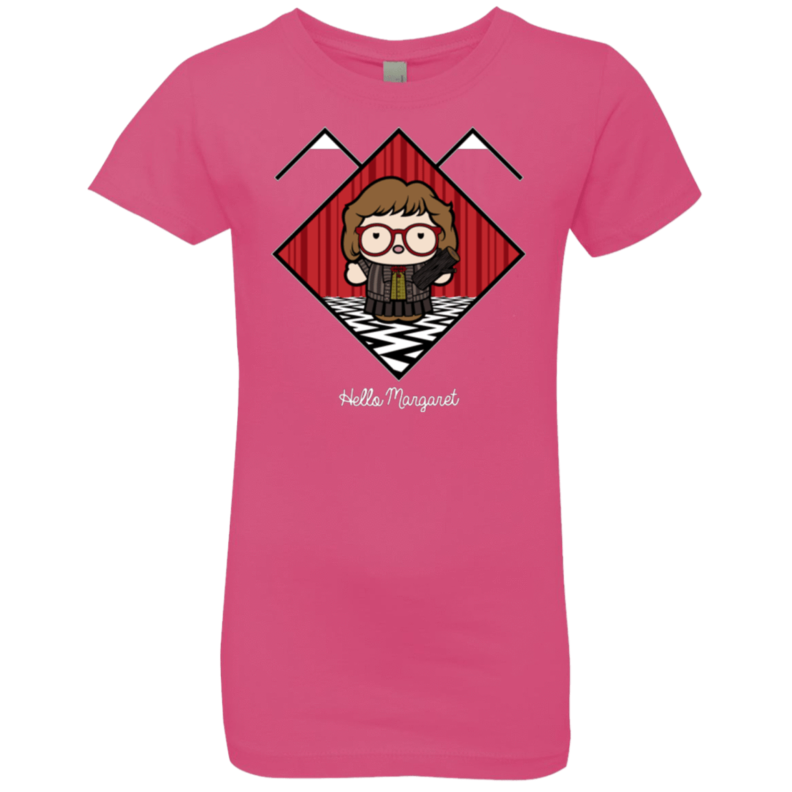 T-Shirts Hot Pink / YXS Hello Margaret Girls Premium T-Shirt