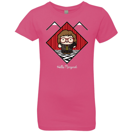 T-Shirts Hot Pink / YXS Hello Margaret Girls Premium T-Shirt