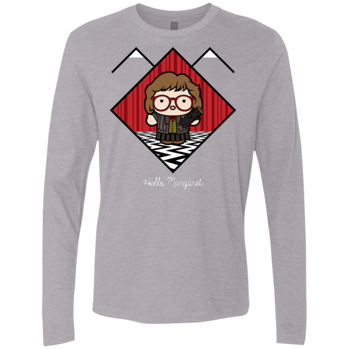 T-Shirts Heather Grey / Small Hello Margaret Men's Premium Long Sleeve