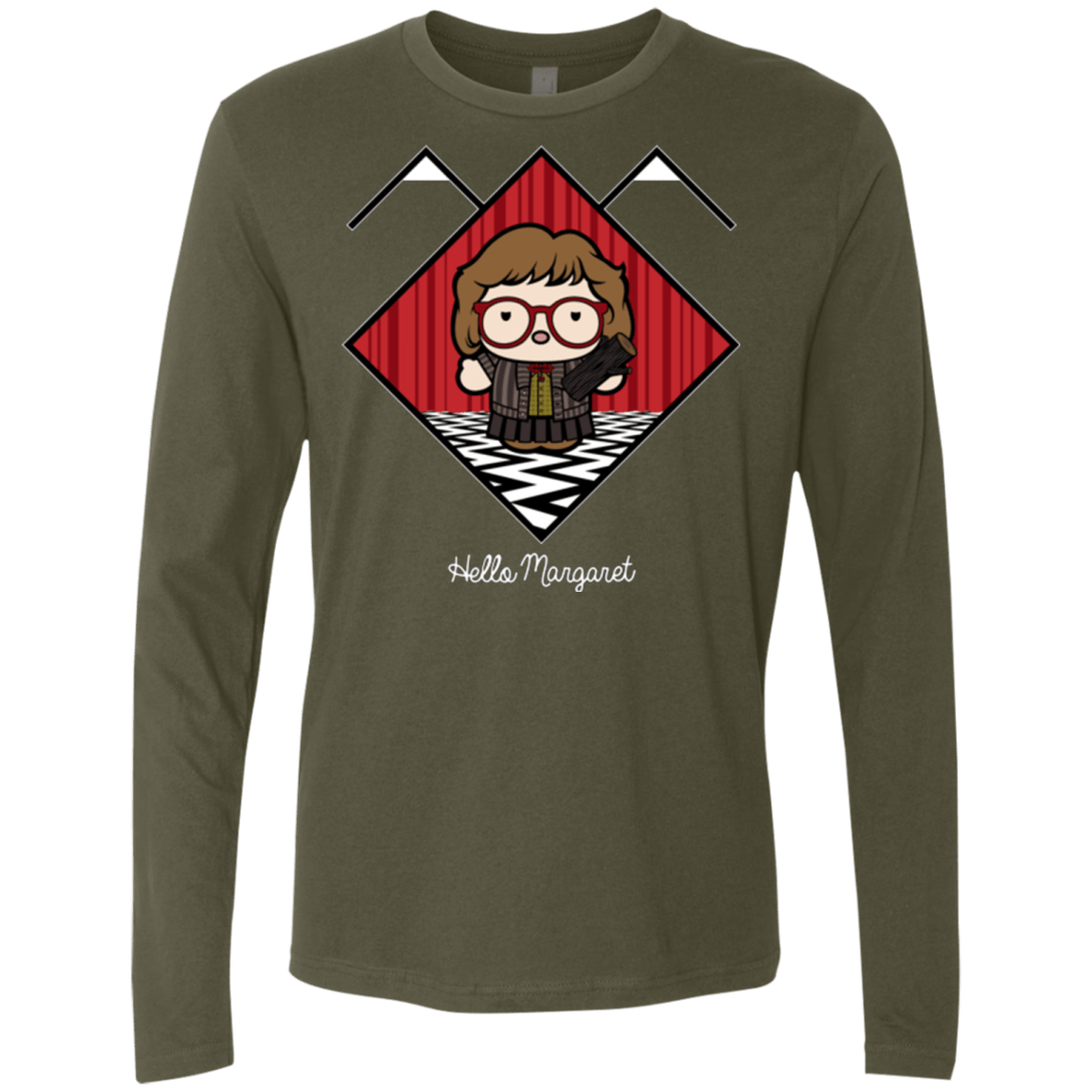 T-Shirts Military Green / Small Hello Margaret Men's Premium Long Sleeve