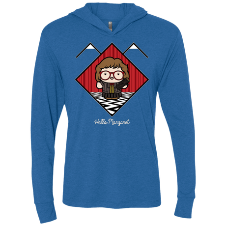 T-Shirts Vintage Royal / X-Small Hello Margaret Triblend Long Sleeve Hoodie Tee