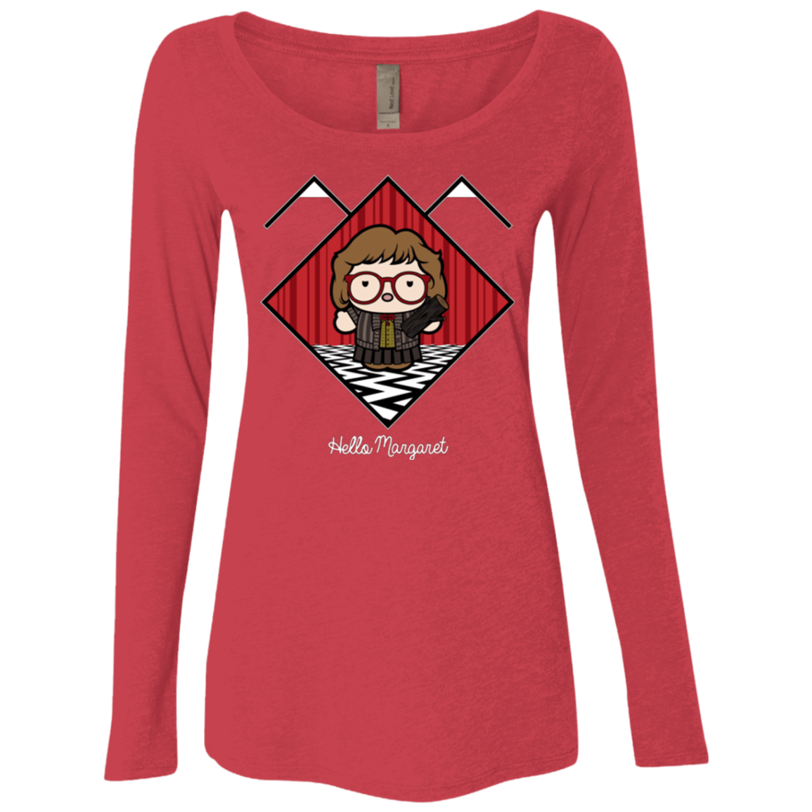 T-Shirts Vintage Red / Small Hello Margaret Women's Triblend Long Sleeve Shirt