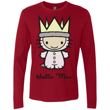 T-Shirts Cardinal / Small Hello Max Men's Premium Long Sleeve