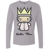 T-Shirts Heather Grey / Small Hello Max Men's Premium Long Sleeve