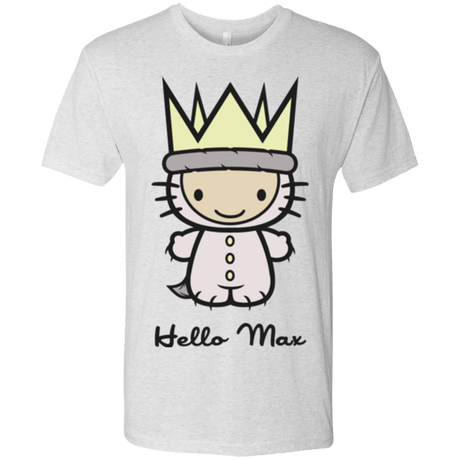 T-Shirts Heather White / Small Hello Max Men's Triblend T-Shirt