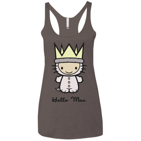 T-Shirts Macchiato / X-Small Hello Max Women's Triblend Racerback Tank