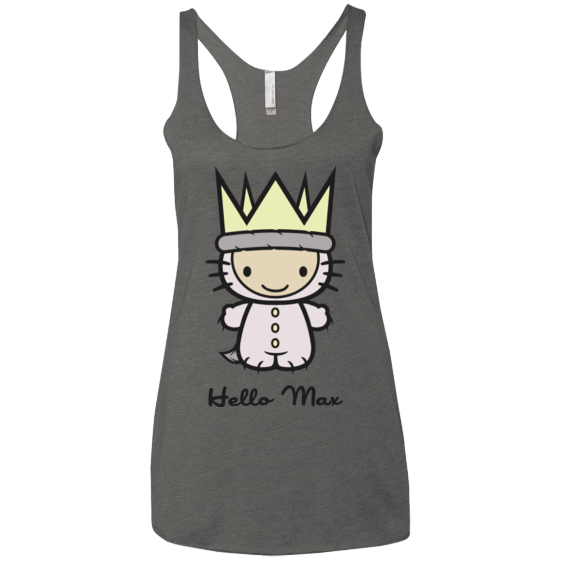 T-Shirts Premium Heather / X-Small Hello Max Women's Triblend Racerback Tank