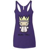 T-Shirts Purple / X-Small Hello Max Women's Triblend Racerback Tank