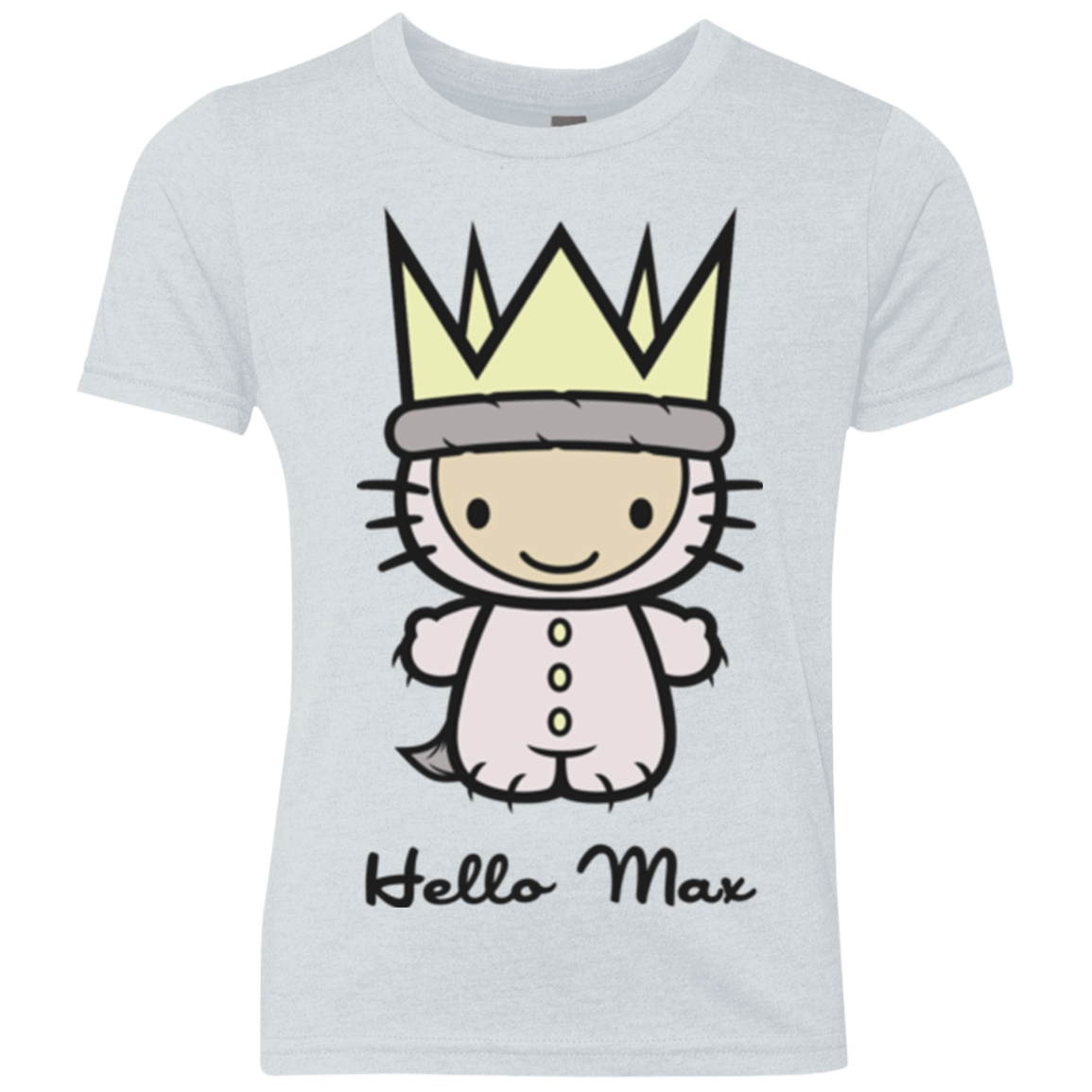 T-Shirts Heather White / YXS Hello Max Youth Triblend T-Shirt